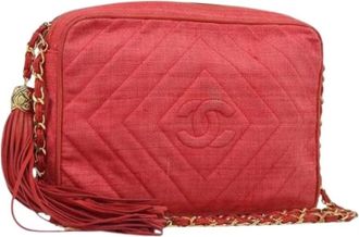 Chanel Pre-owned Vintage Shoulder Bag - Dames - Vintage Schoudertas - Rood - ONE Size - Leer - Vintage