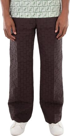 Ferragamo Ferragamo Straight Leg Monogram Pattern Trousers