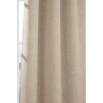 MOONDREAM Cortina opaca total 100% trabilla fruncida beige mc632 130lx260h