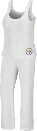 WEAR by Erin Andrews Womens WEAR by Erin Andrews Cream Pittsburgh Steelers Plus Size Cozy Scoop Neck Tank Top & Pants Set at Nordstrom, Size 2X
