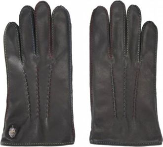 Kurt Geiger Eagle Leather Gloves - Dames - Handschoenen - Zwart - M - Leer - Accessoires