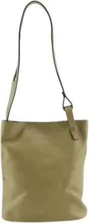 Loewe Pre-owned Anagram Lambskin Schoudertas - Dames - Vintage Schoudertas - Groen - ONE Size - Leer - Vintage