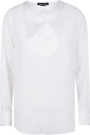 DRHOPE Camicia in raso - Bianco
