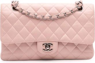 Chanel Borsa a spalla Classic Double Flap media in pelle Caviar 2014 - Rosa