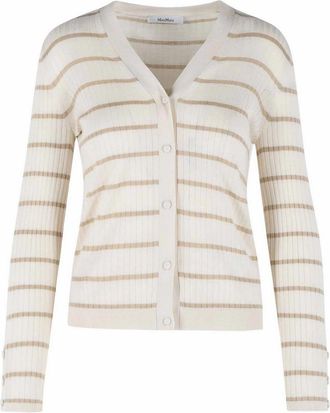 Max Mara Pedale Ivory Cashmere And Silk Cardigan