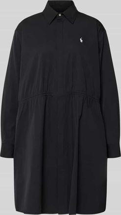 Polo Ralph Lauren Tailliertes Hemdblusenkleid aus reiner Baumwolle in Black, Gr&ouml;&szlig;e 34