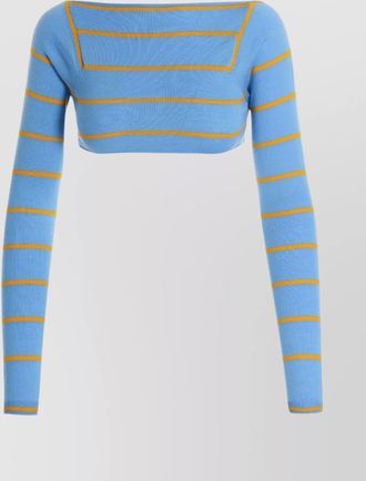 Pucci cropped knit sweater featuring cut-out detail