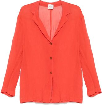 Alysi Blazer con effetto stropicciato - Rosso
