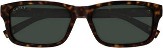 Gucci Green Rectangular Mens Sunglasses GG1986SA 002 57