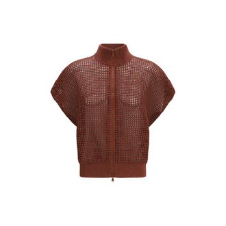 Brunello Cucinelli Bordeaux Cotton Womens Sweatshirt