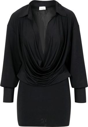 Andamane Lilia Mini Jurk - Dames - Korte kleedjes - Zwart - S - Leer - Kleedjes