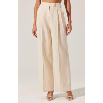 ASTR the Label Bryony High Waist Wide Leg Pants in Cream at Nordstrom Rack, Size Medium
