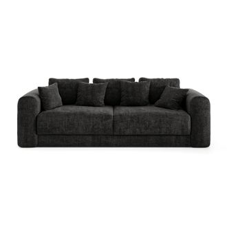 Sia Home Sof&aacute; cama arc&oacute;n nogal 4 plazas tejido trenzado antracita oscuro