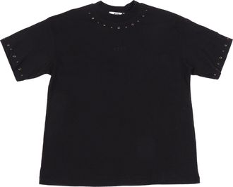 Msgm Studded Over Jersey T Shirt Girl