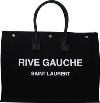 Saint Laurent Borse a Mano Rive gauche Uomo Tessuto Nero