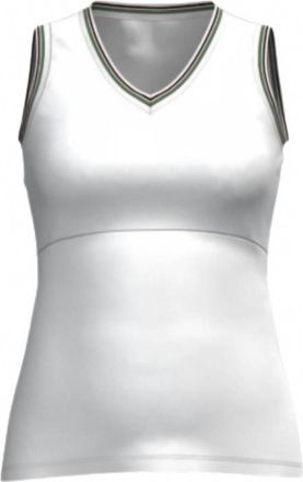 Veronica Beard Womens Bring It On Rib Tennis Tank Top In White