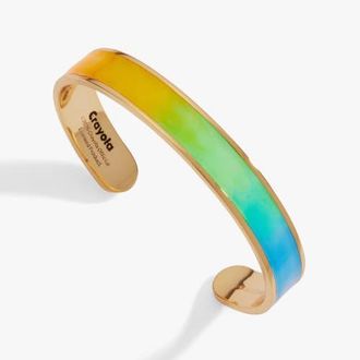 Alex and Ani Crayola x Alex and Ani Fan Favorites Rainbow Resin Cuff in Gold at Nordstrom