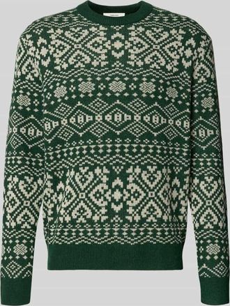 Selected Regular Fit Strickpullover aus Woll-Mix Modell HOLGER in Dunkelgruen, Größe XXL