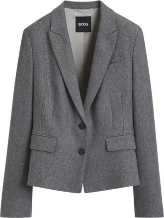 BOSS Melange Wool Flannel Slim-Fit Blazer