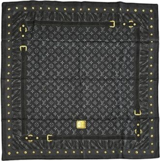 Louis Vuitton Pre-owned Scarves, female, Black, Size: ONE SIZE Pre-owned Vintage Monogram Scarf