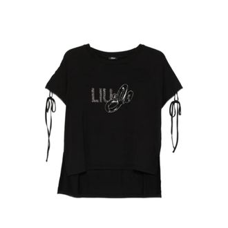 Liu Jo Dames, Tops, Zwart, Maat: L Viscose