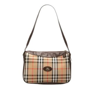 Burberry Pre-owned Shoulder Bags, female, Beige, Size: ONE SIZE Pre-owned Haymarket Check Crossbody Bag