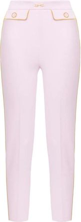 Elisabetta Franchi Broeken, Dames, Roze, S, Polyester, Roze Elegante Broek