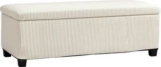 OEM Banco Almacenaje Capacidad De 84 L 112x42x40cm Tapizado En Pana Pie De Cama Para Sala De Estar Dormitorio Beige