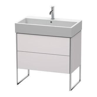 Duravit Duravit Xsquare Vanity Unit Vertical 78,4x 46,0 Cm, 2 Cajones, Para Lavabo Vero Air 235080, Color (frente/cuerpo): Blanco Lila Seda Laca Mate - Xs4475