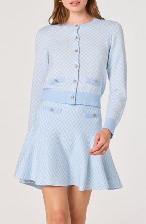 ASTR the Label Marian Plaid Cardigan in Blue Plaid at Nordstrom, Size X-Small