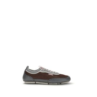 Fendi Multicolor Calf Leather Bos Taurus Athletic Mens Sneakers