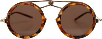 Dolce & Gabbana Womens Gold Havana Frame Dg Fatto A Mano Eyewea Sunglasses