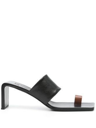 Jil Sander 70 mm leren muiltjes - Zwart