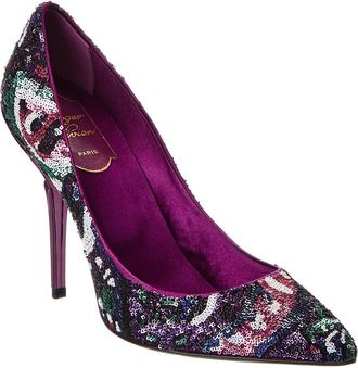 Roger Vivier Paisley Satin Pump