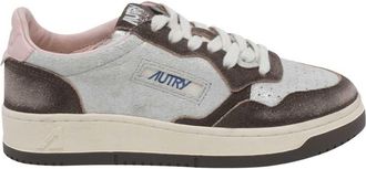 Autry medaillewinnaar Low Wom Yb02 Gelamineerd su&egrave;de/su&egrave;de zilver/Mustang suiker