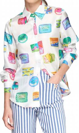 Vilagallo Mafalda Long Sleeve Shirt In Sardine