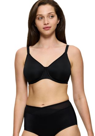 Triumph Minimizer-BH TRIUMPH Urban Minimizer W X, Damen, Gr. 75, Cup C, schwarz, Microtouch, Obermaterial: 64% Polyester, 24% Polyamid, 12% Elasthan (LYCRA), 