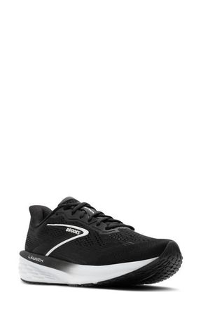 Brooks Launch 12 Running Sneaker in Black/Grey/White at Nordstrom, Size 10.5