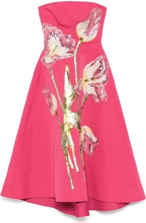 Amsale Abito con paillettes - Rosa