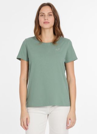 Ragwear Kurzarmshirt RAGWEAR ADORI LOVE, Damen, Gr. XXL, gr&uuml;n (dusty gr&uuml;n), Jersey, Obermaterial: 100% Baumwolle, unifarben, h&uuml;ftlang, Rundhals, Shirts Kurzar