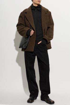 Christophe Lemaire Wool Jacket, Mens, Brown