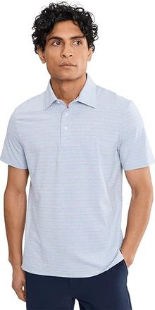 Faherty Short Sleeve Movement Polo Mens Clothing Vista View Stripe : 2XL, Cotton/Modal/Nylon