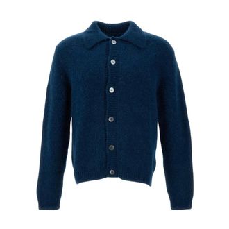 Sunflower Cardigan in alpaca - - Knitwear - Uomo - Blu - M