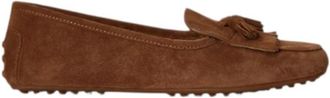 Ralph Lauren Tayte Suede Kiltie Driver - Dames - Loafers - Bruin - 38 EU - Leer - Schoenen