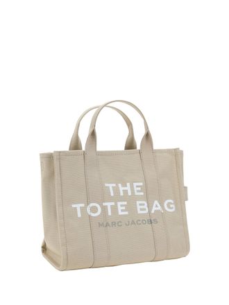 Marc Jacobs Womens The Medium Tote Handbag Beige Cotton Handbags Hand Bags