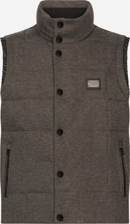 Dolce & Gabbana Giubbotto - Man Coats And Jackets Gray Cotton 44
