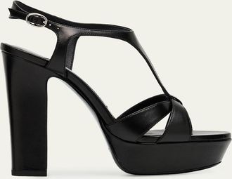 Jimmy Choo London 120mm Kesia Leather Platform Sandals