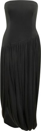 Ferragamo Black Solid Strapless Maxi Dress