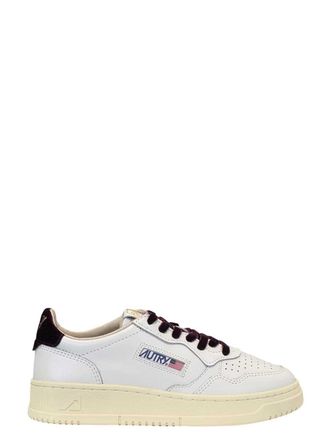 Autry Medalist Low Wom Vz01 Leer/fluweel/logo wit/fig