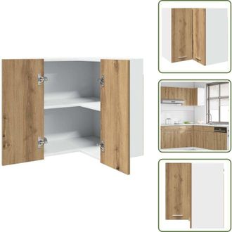 vidaXL The Living Store Mobile Pensile Angolo Lyon Rovere Artigianale 57x57x60 - Mobile da cucina